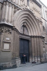 Busking outside the Cathedral