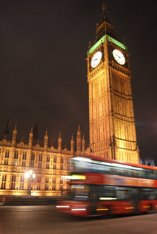 Big Ben and the London bus