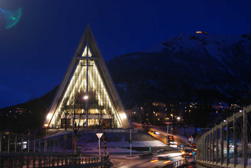 Arctic Cathedral at night