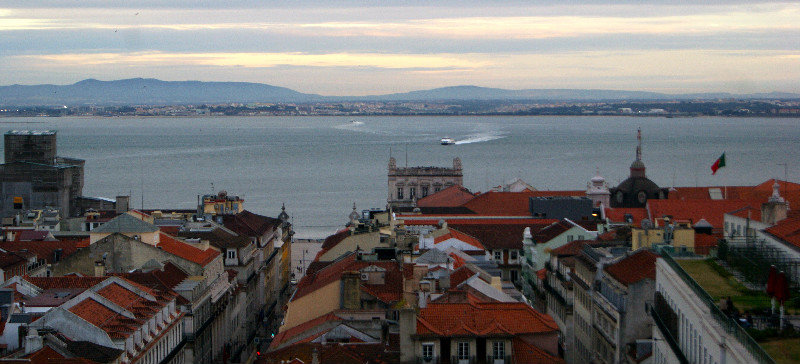 View of the sea from Santa Justa Elevator 