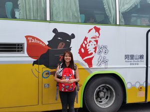 With the Chiayi-Alishan bus