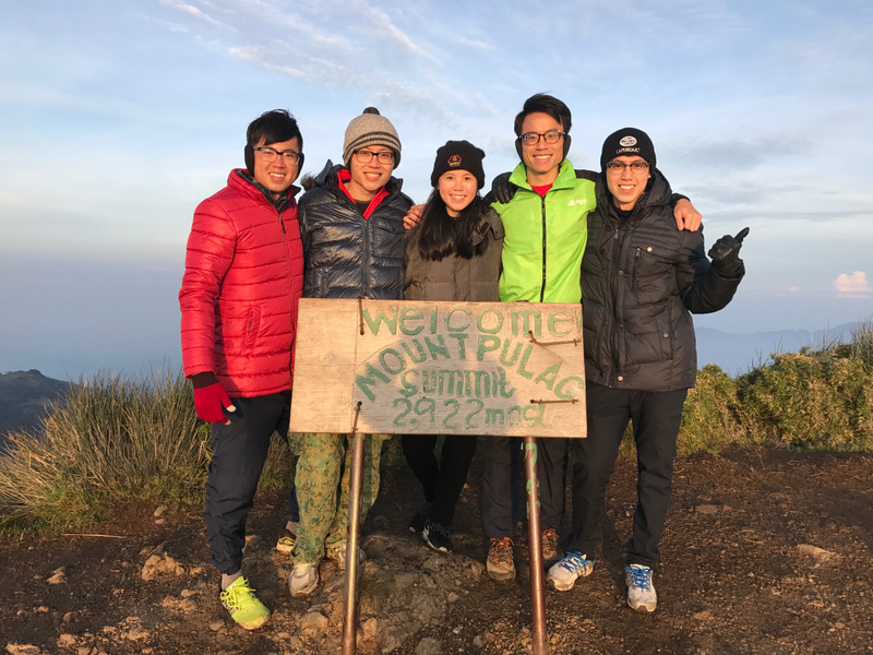 With the siblings at the top of Mt. Pulag