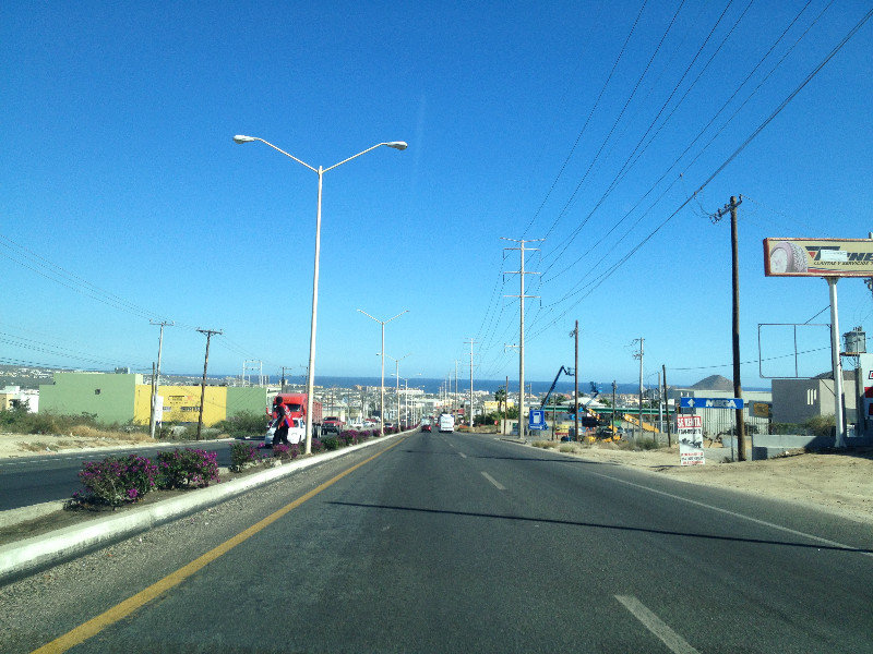 Driving into Cabo San Lucas