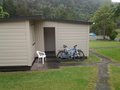 ons huisje op de camping, Waipoua Forest, 18-12