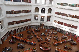 State Library in Melbourne. Hier heeft Veerle heel wat uurtjes doorgebracht in 2007