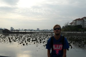 aan de wandel rond de West Lake in Hanoi