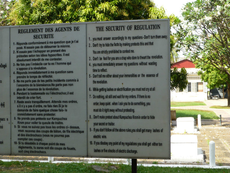 The Khmer Rouge regulations at S21