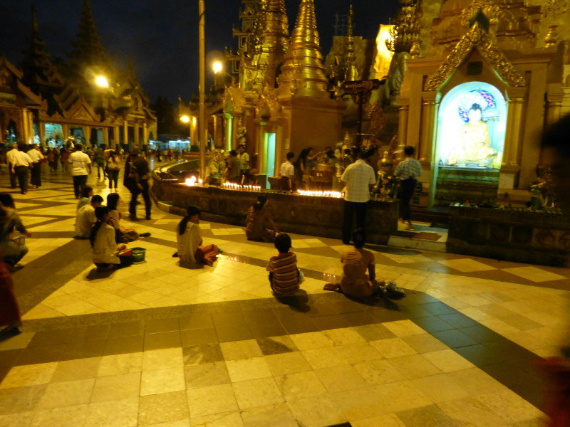 Around the base of the pagoda