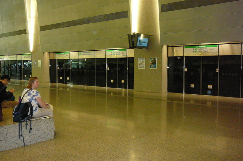 MRT station platform.