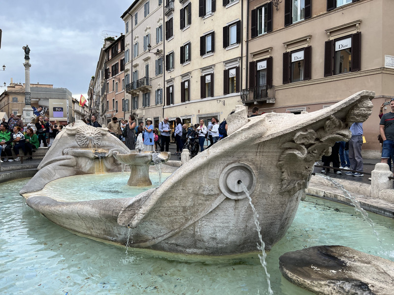 Fountain of the Ugly Boat in the Piazza di Spagna