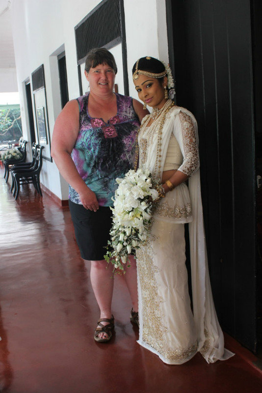 The bride and Marilyn