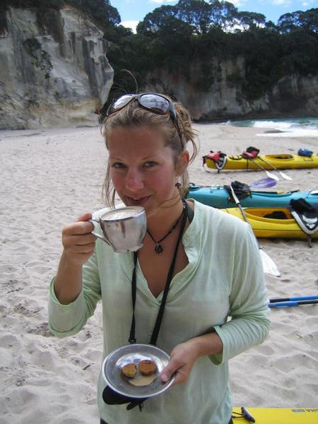 cappuccino on the beach