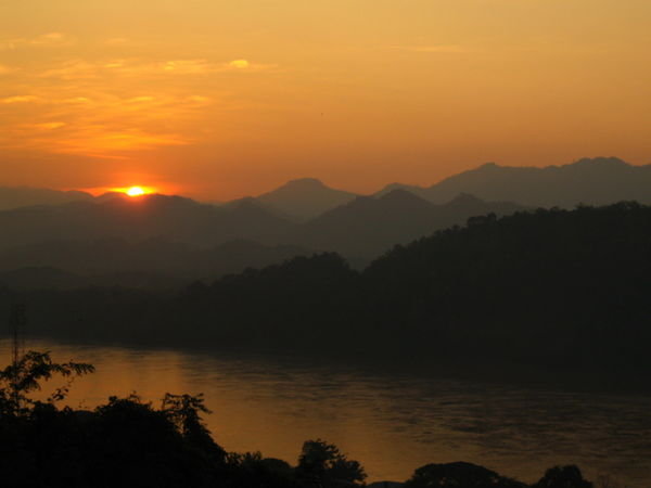 sunset on the Mekong