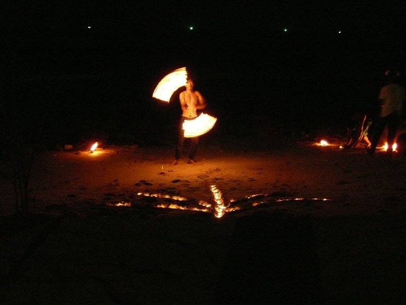 New Year's Eve fire show