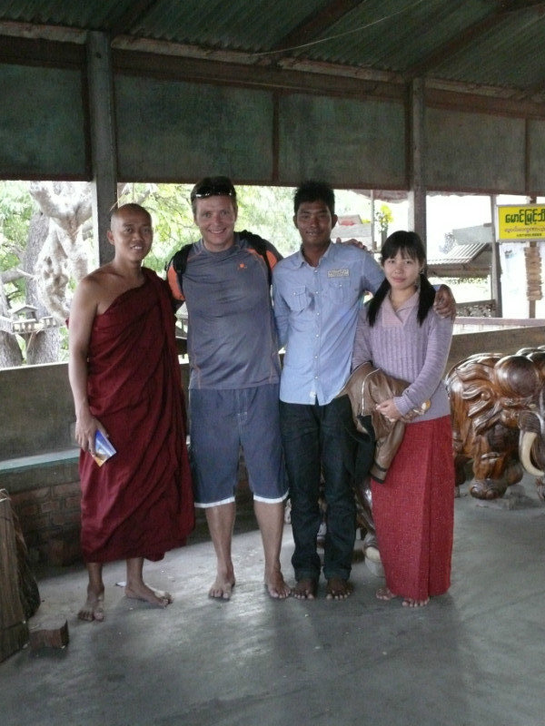 Andrew with Ye Htut, his girlfriend and Janananda