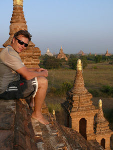 Andrew on a temple