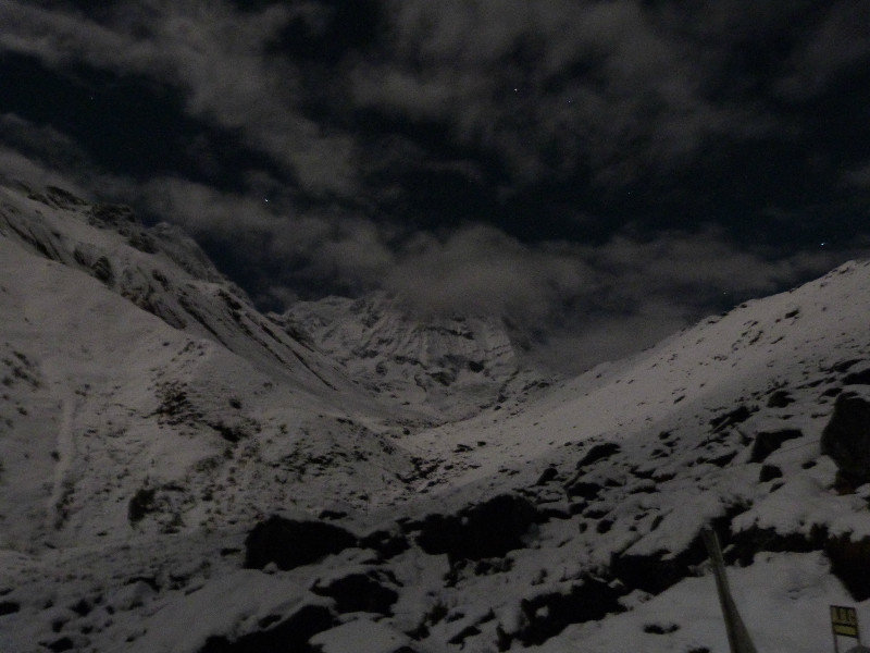 Mountains night view