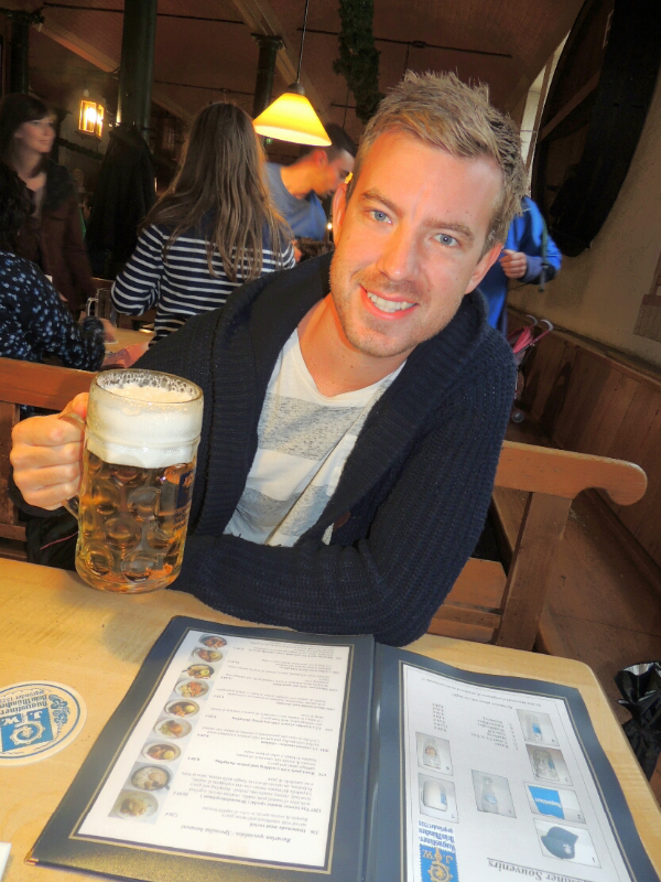 Enjoying the beer halls in Munich