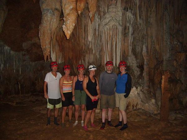 group in the cave