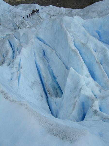 View from the highest point on the glacier