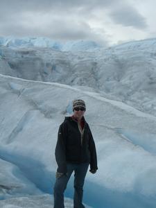 Claire on the glacier