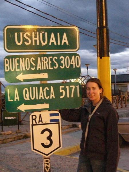 ushuaia road sign