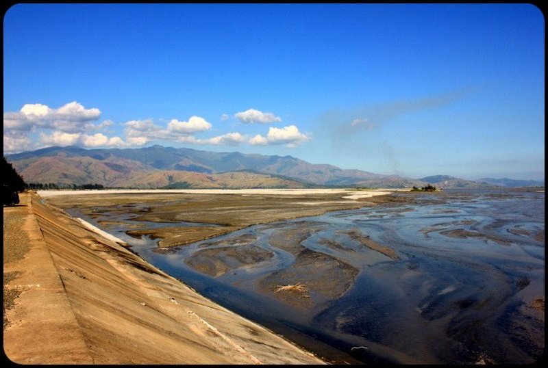 Lahar covered river