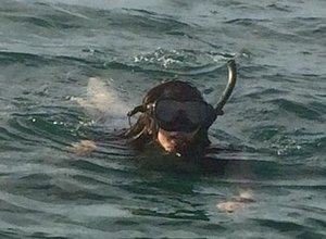 Caroline returns from snorkeling