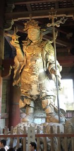 Another large statue in Todai-ji temple
