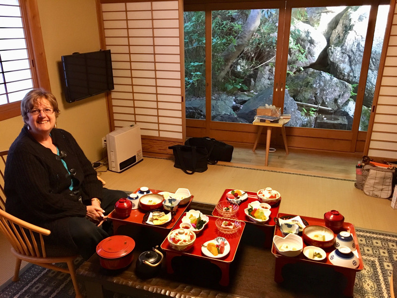our Ryokan dinner in Koyasan