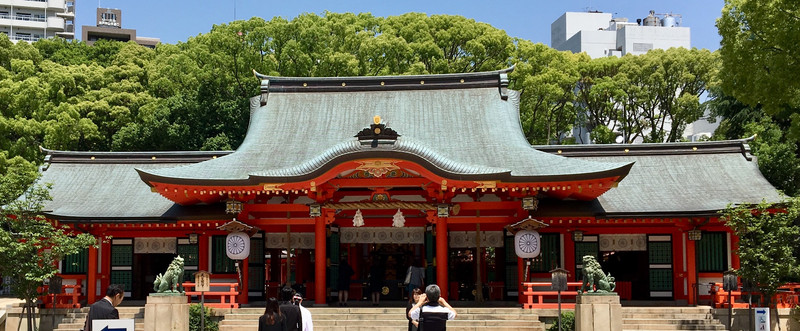 Ikuta shrine in downtown Kobe