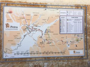 History map in Petra museum