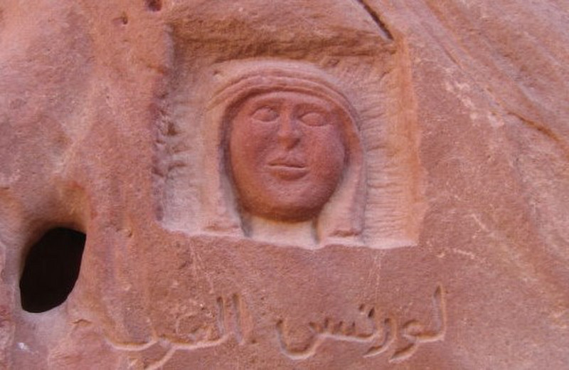 Lawrence of Arabia in Wadi Rum (source Postcard)