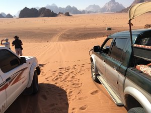Bedouin jeep safari in The Martian desert