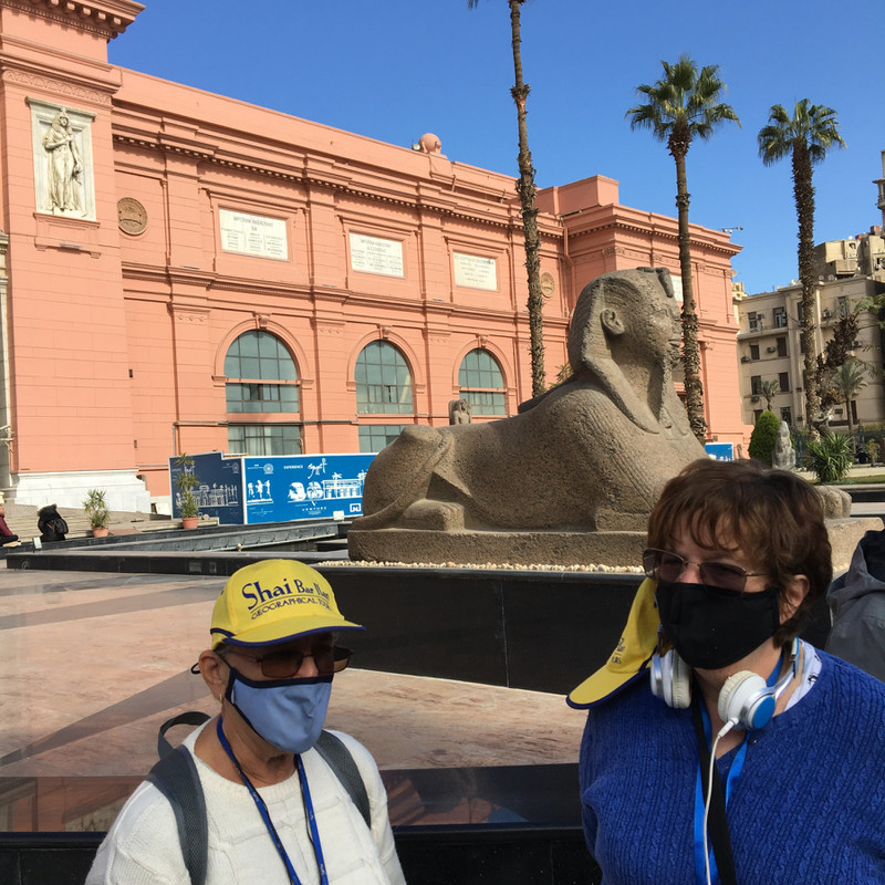 Ellie and Lesley at Cairo Egyptian Museum