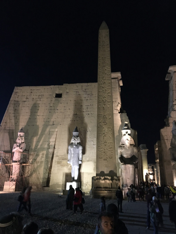 lonely Luxor Temple obelisk
