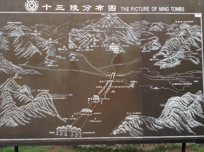 representation of the Ming Tombs region