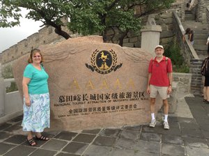 Lesley and Don at the Great Wall of China