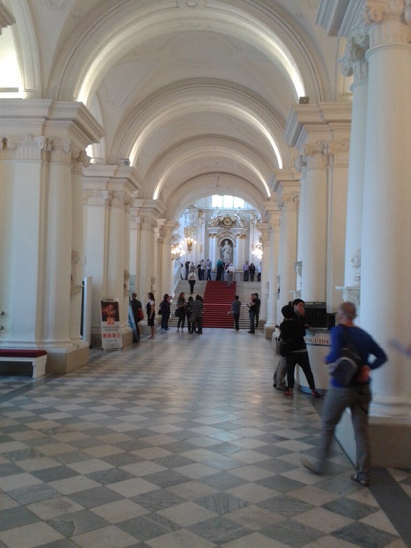 long Hermitage museum hallway