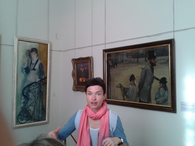 our guide Natasha shows paintings by Renoir and Degas