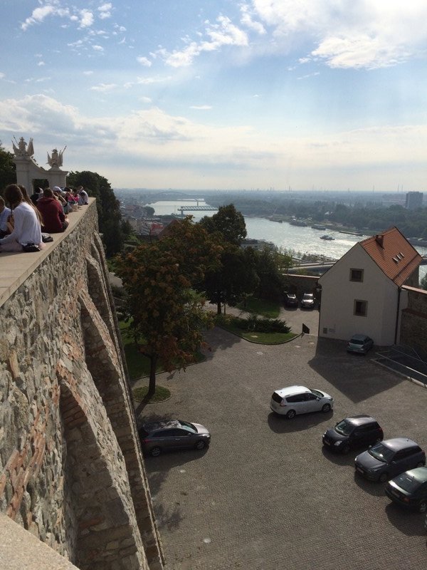 Danube River view from Bratislava castle