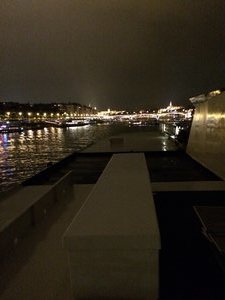 Night lights of Budapest across the Danube River