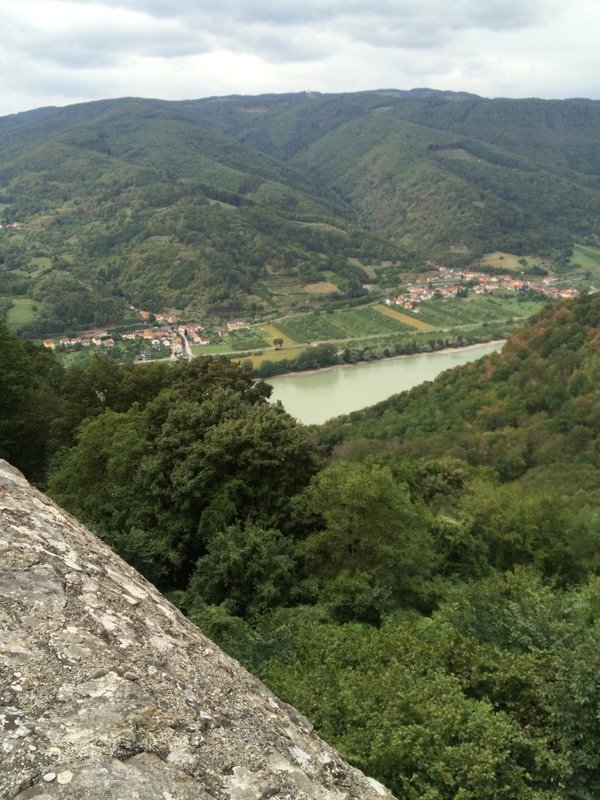 view downriver from Aggstein Castle