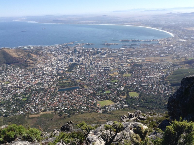 A long way down from Table Mountain