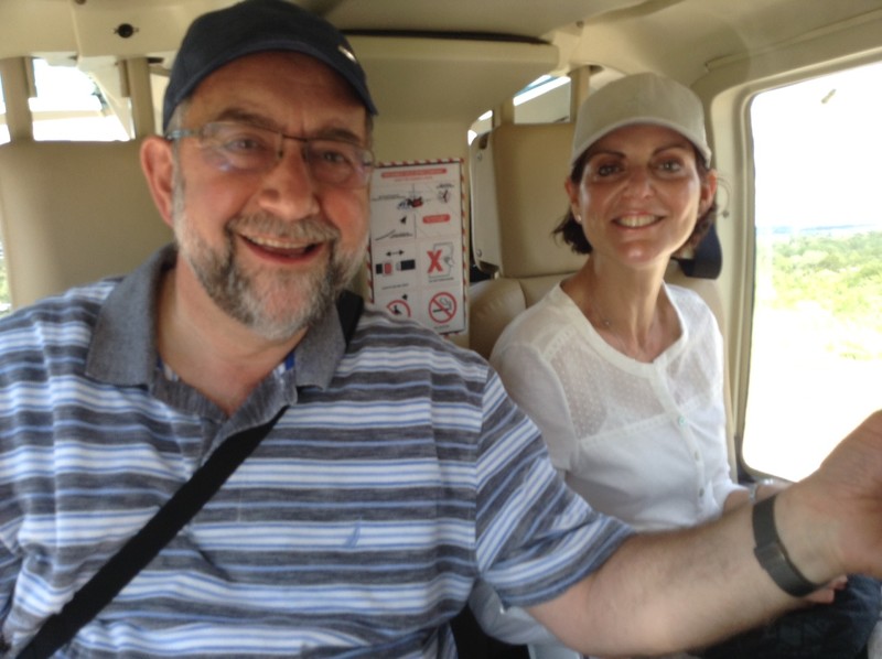 Lea and Daniel enjoyed our Helicopter flight over Victoria Falls