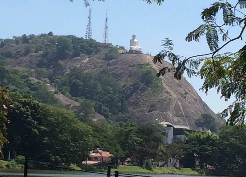 Buddha on hill in Knuckles range - as seen from Kurunegala