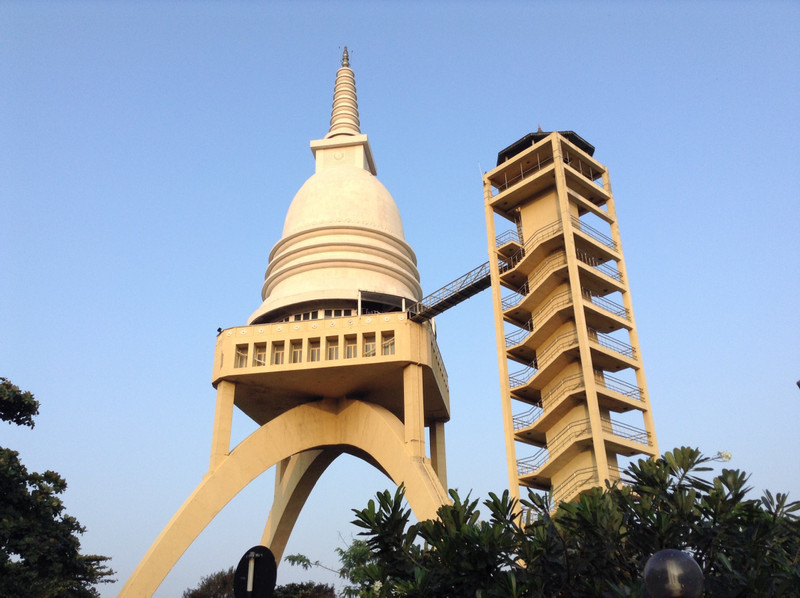 Stupa of the Buddhist monastery by Colombo port