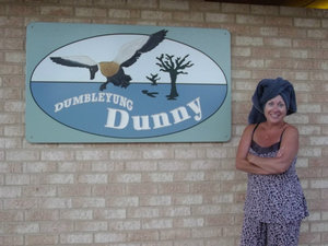 Dunnie outside the Dunny!
