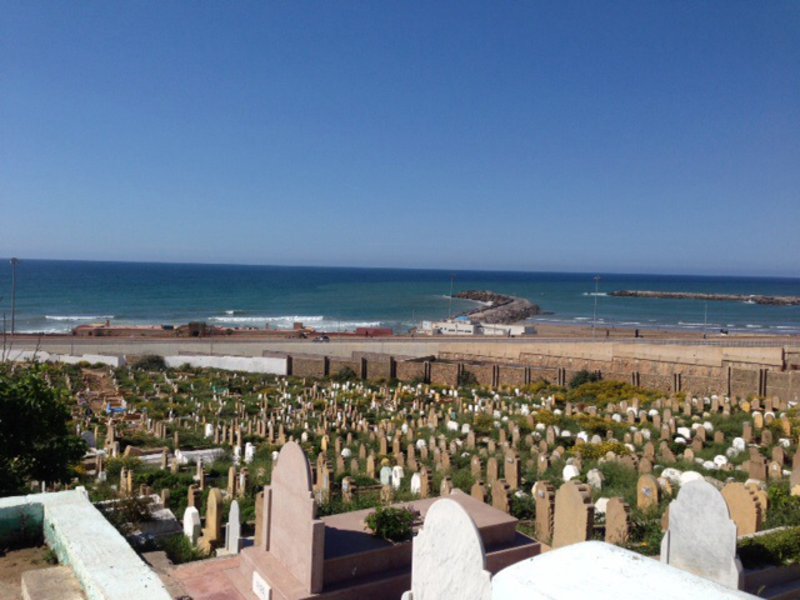 Cemetery over the ocean