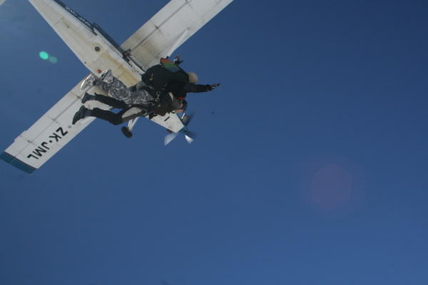 Sky Diving - Phil Leaving the Plane